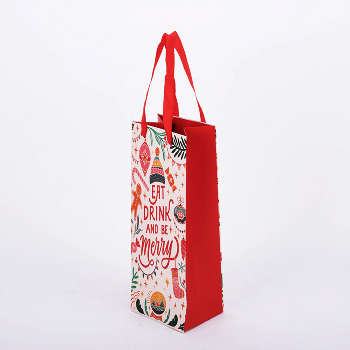 Factory Supply Red Paper Bag Wine Gift Bag Cheap Gift Bag