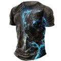 Fitspi Men's T-shirt 3d Animal Print Short-sleeved O-neck Top 3d Casual Street Oversized T-shirts Men's Clothing