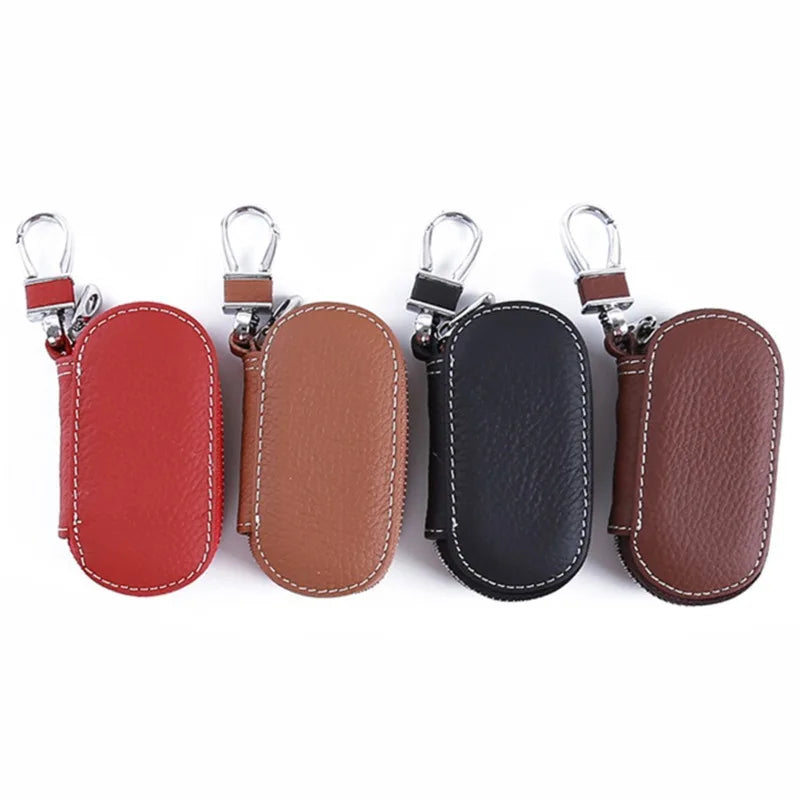 Fashion Modern Eco-friendly Handmade Leather Car Key Wallet & Holder with UV Printing Portable Design