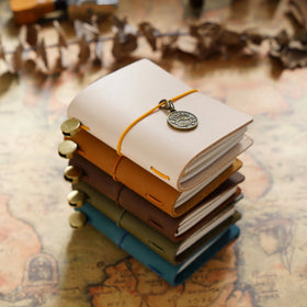 Handmade Vintage Leather Notebook Mini Journal Password Book Personalized Travel Diary Pocket School Office Gifts