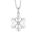 China Jewelry Wholesale Fashion Classic Unisex 2.5Mm White CZ Sterling Silver Rhodium Plated Gold Plated Snowflake Pendant