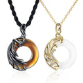 2025 Hot Fashion Angel Devil Necklace Popular Obsidian Pendant Buckle Antique Cross Couples Necklaces for Women Men