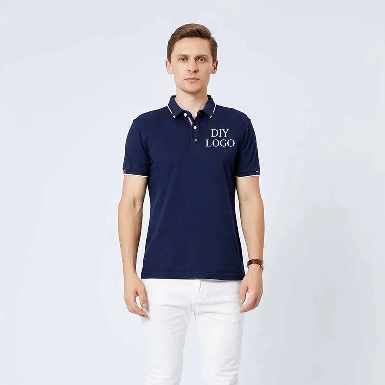 Spot Men's and Women's Casual Business Sports Polo Shirt Customized Embroidered Printed POLO Shirt