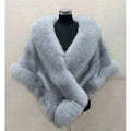 Winter New Arrival Fashion Deep V Neck Party Wear Women Top Half Sleeve Solid Color Fluffy Women Casual Top