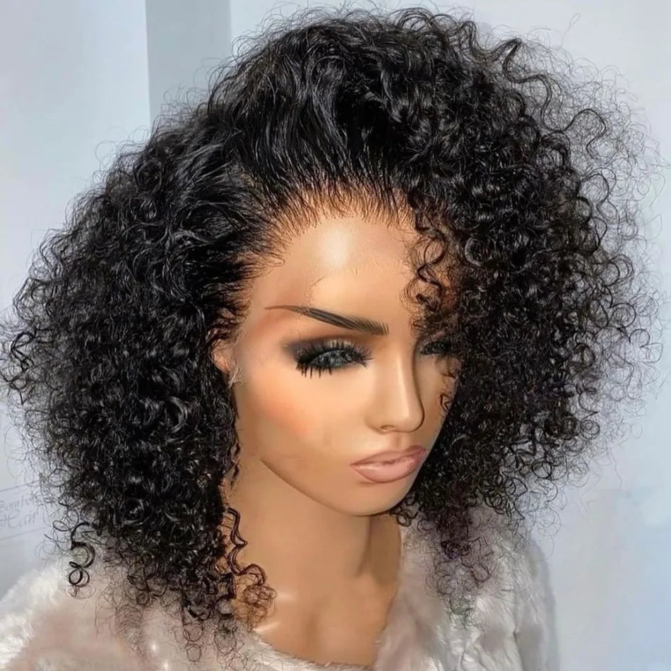 WXJ Cheap Price Black Short Peruvian Bob WigTransparent Human Lace Frontal Wig Virgin Brazilian Hair Wig for Black Women