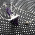 diy pyramid Reiki Pendulum Natural Energy Stone Amulet Healing amethyst Crystal Pendant Meditation Hexagonal Pendulum jewelry