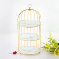 Hot Sell Golden Birdcage Multi-layer Dessert Rack Stand Romantic Wedding Cake Stand Romantic Decoration 2 Tier 3 Tier Cake Stand