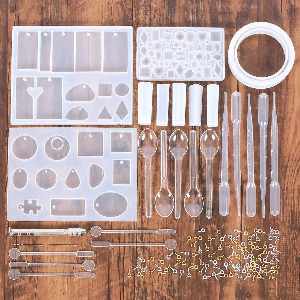 Crystal Drop Mold Earring Pendant Silicone Mold Set DIY Bracelet Key Chain Decoration Making Epoxy Resin Mold Jewelry