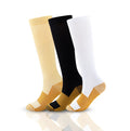 Men Women Outdoor Cycling Socks Breathable Casual Long Solid Color with Spring Autumn Sports Compression Copper Ion Stretch
