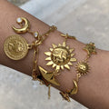 Ouj High Quality Popular Stainless Steel Gold Plated Bracelet Celestial Elegance on Your Wrist Adjustable Bracelet