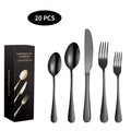 Dropshipping Wholesale 20 Pieces Modern Stainless Steel Flatware Set Metal Mirror Gold Cutlery Set 20pcs