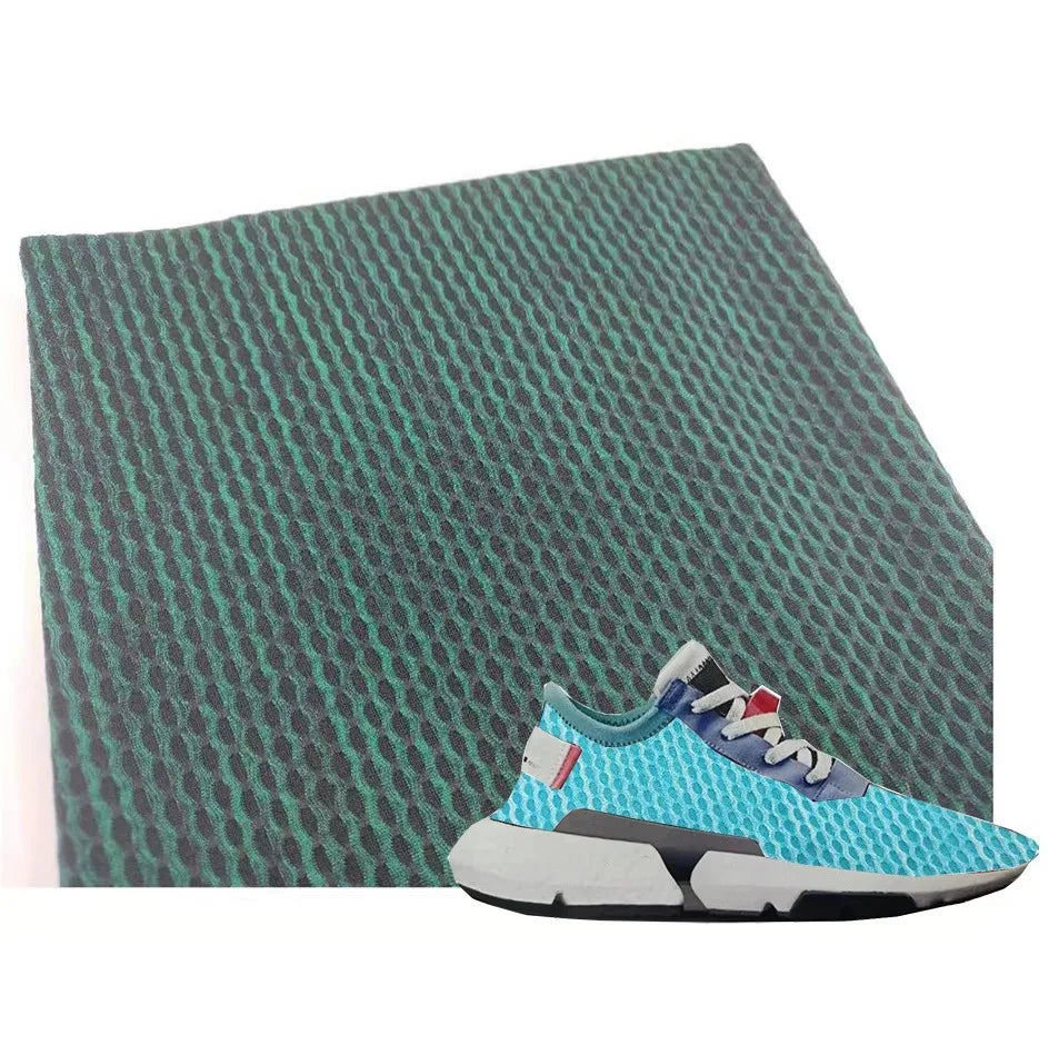 Two-Color Pointelle Fabric Knitted Elastic Honeycomb Sports Mesh Tricot Type Embroidered Pattern for Boys and Girls