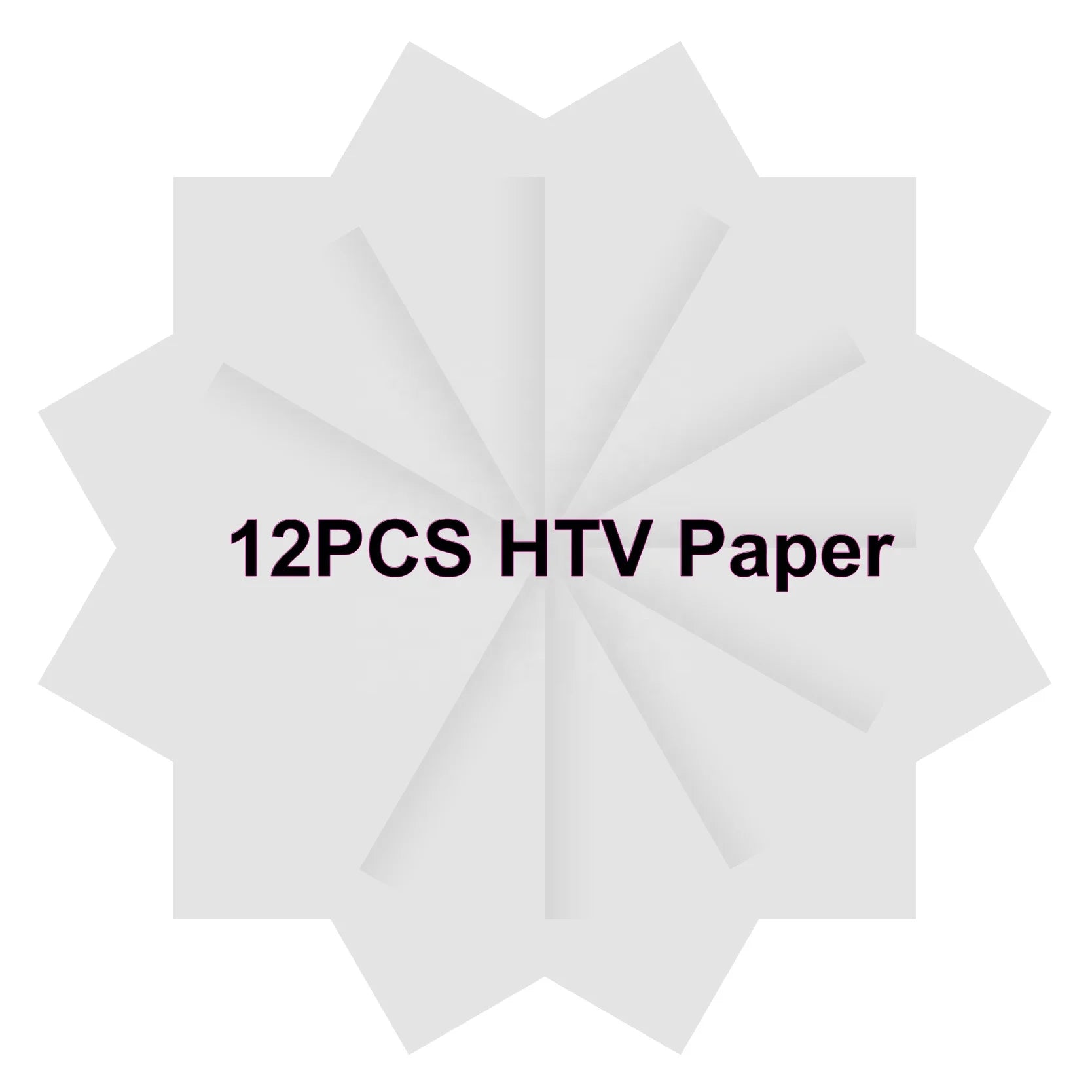 HTV Vinyl Heat Transfer Vinyl 12 Sheets White 10"x12" HTV Iron on Vinyl for Cricut & Silhouette Cameo