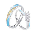 Romantic Design S925 Silver Plated Couple Ring for Wedding Jewelry Designer Wheat Ring Valentine's Day Gift Open Adjustable Ring