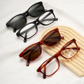 Retro Square Shades Men Women Sun Glasses Brand Designer Acetate Frame UV400 Polarized Sunglasses