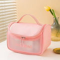 OEM ODM Waterproof Cosmetic Bag Pvc Leather Transparent Makeup Toiletry Wash Pouch