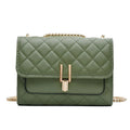 Women's Mini PU Portable Messenger Handbag Fashionable Ladies' Chain-Decorated Geometric Pattern Sac Pour Femmes