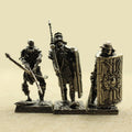 Vintage Handmade Roman Legion Soldier Metal Figurine OM06 Collectible Pure Copper Sculpture Ancient Warrior Model Home Decor