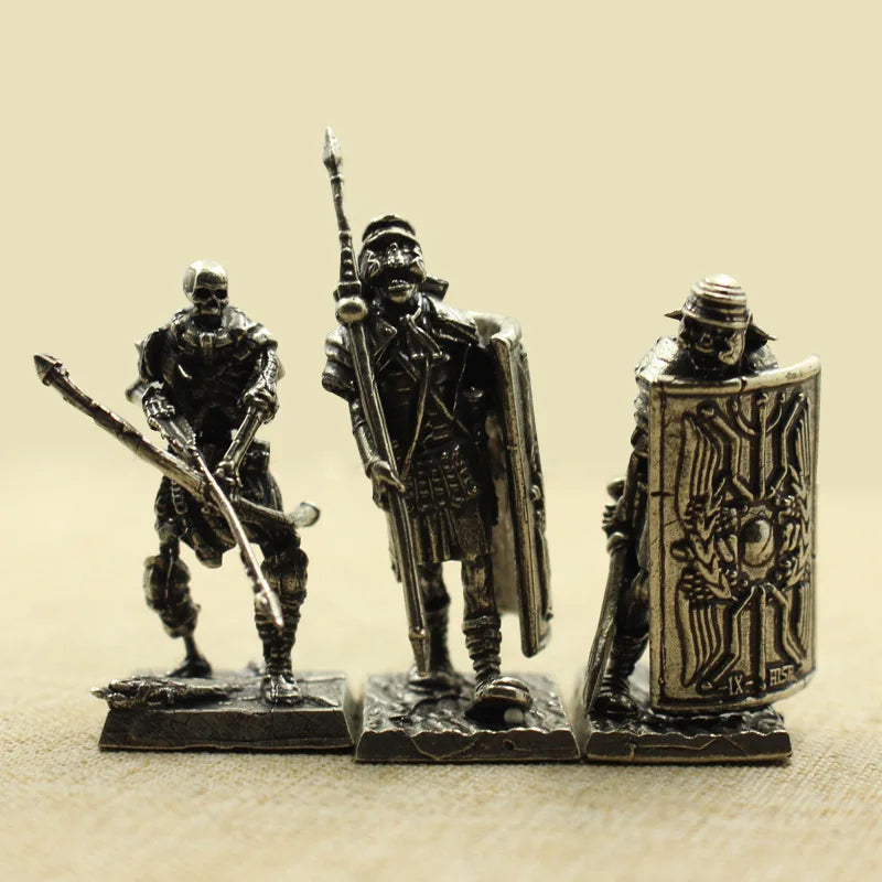 Vintage Handmade Roman Legion Soldier Metal Figurine OM06 Collectible Pure Copper Sculpture Ancient Warrior Model Home Decor