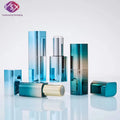 Yueshunxing 12.1mm Green Gradient Magnetic Unique Empty Lipstick Packaging Lip Balm Stick Container Gold Lipstick Tube