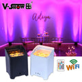 VSHOW WBRF0606 10pcs with case Wireless DMX Wifi Remote Battery Led Uplight 6x18w RGBWAUV LED Dj Freedom Par for Stage Wedding