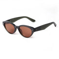 STORY STY19635 Tea Lens Coffee Sunglasses Oval Small Frame Retro Cat Eye Shades Sun Glasses Sunglasses for Women