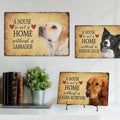 Putuo Decor Customized Metal Plate Sign Tin Sign Dog Series Metal Sign House Decoration Gift