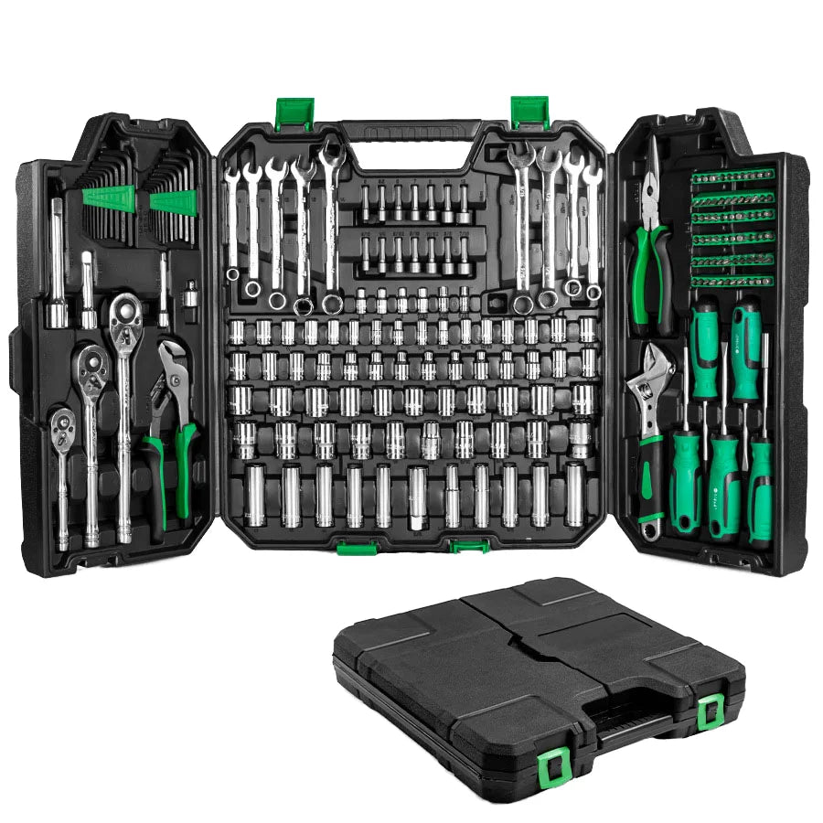 Hilda 213 Sets Household Hand Tools Including Screwdriver Bit Home Appliance Repair OEM Customizable Tool Box Set Bag Packaging