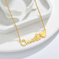 Drop Shipping Stainless Steel Fashion Necklace Personalize Cute Jewelry Custom Cartoon Mickey Minnie Name Necklace
