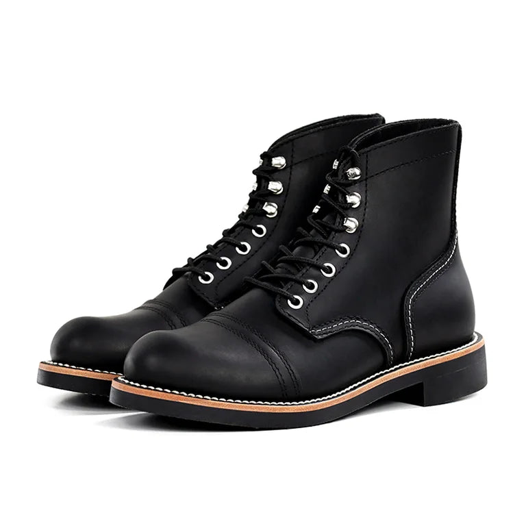 Men's Summer/Winter Breathable Safety Work Shoes Genuine Leather Lining for Construction