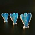 Huiying Hot Sale Natural Carved Various Kinds of Crystal Chinese Opalite 1.5 Inch Angel Head Ornament Crafts