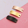 Custom Name Rainbow Curved Bar Connector Bracelet Connector Stainless Steel Rectangle Blank Bracelet DIY Making