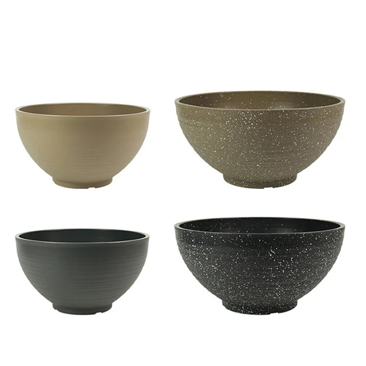 Wholesale Bamboo Fiber Flower Pots New Hydroponic Design with Water Outlet for Plants Cheap Price Planters