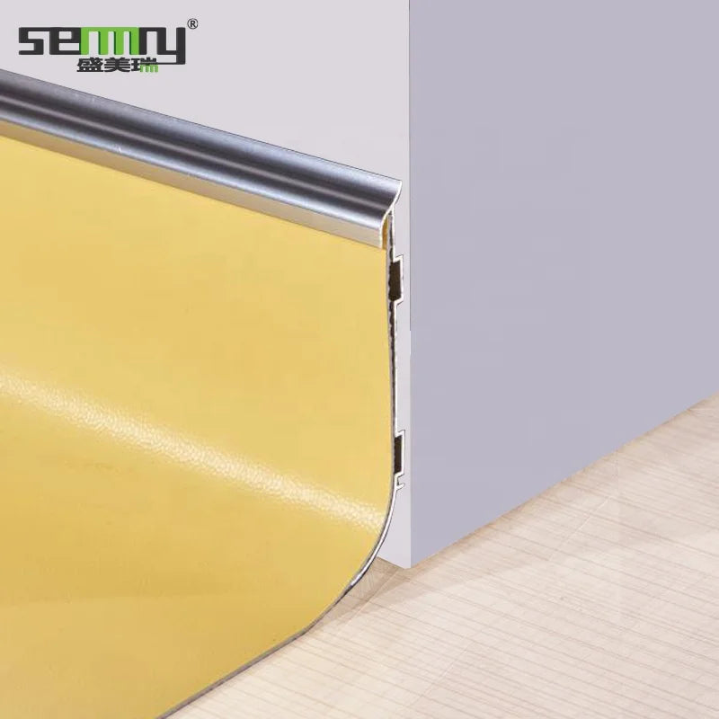 Drop Shipping Free Sample Hospital Aluminum Plinth Manufacturer Aluminium Skirting Profiles Baseboard in Stock