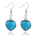 Wholesale Natural Crystal Green Aventurine Lapis Lazuli Heart Shaped Earring  Gemstone Jewelry Natural Stone Earrings Women