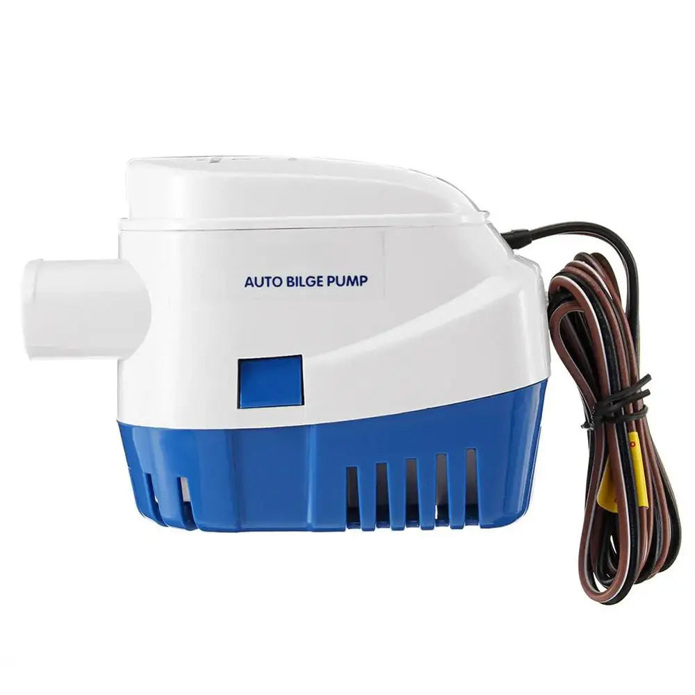 12V/24V 1100GPH Automatic Submersible Boat Bilge Pump Low Pressure Electric Marine Water Exhaust Pump Float Switch OEM
