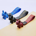 Cute French Bulldog PVC Cartoon Animal Durable Carabiner Keychain Pendant for Car and Backpack Accessories