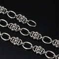 Stainless Steel New Xi Knot Chain Oval Stitching DIY Necklace Bracelet Personality Phants Zipper Bag Accessory