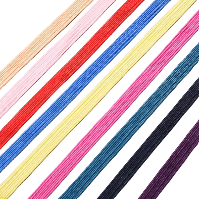 3mm-100mm Width Nylon Woven Fiber Elastic Stretch Tape Webbing for Elastic Belt Sports Kneepad  Packing Strap With Multi Colors