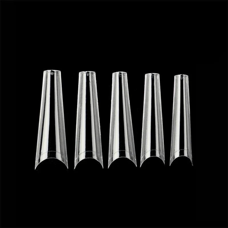 Wholesale 504pcs/bag Seamless False Artificial Nail Tips Extension Clear XX Long Coffin Nail Tips