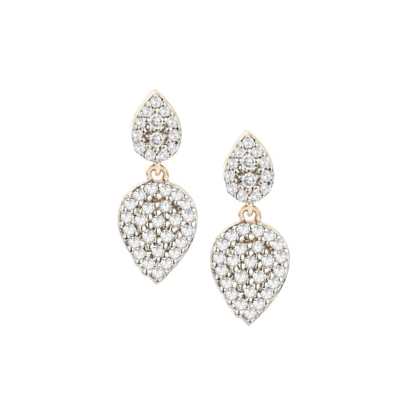 Factory Wholesale 925 Sterling Silver Cubic ZirconiaTeardrop Drop Earring Fine Jewelry for Women