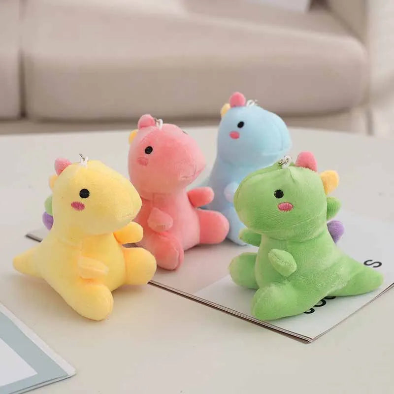 School Gifts Bag Pendant Gifts Cartoon Cute Colorful Plush Dinosaur Keychain