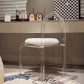 Manufacturer Dining Chairs Cosmetic Chair Upholstered Acrylic Chair Acrylic Makeup Stool