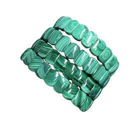 10x14mm Natural Green Malachite Stone 18cm Jewelry Man Bracelet