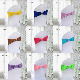 Custom Made Hotel Banquet Wedding Chair Back Flower butterfly Buckle Chair Cover for Decoration Wedding Supplies