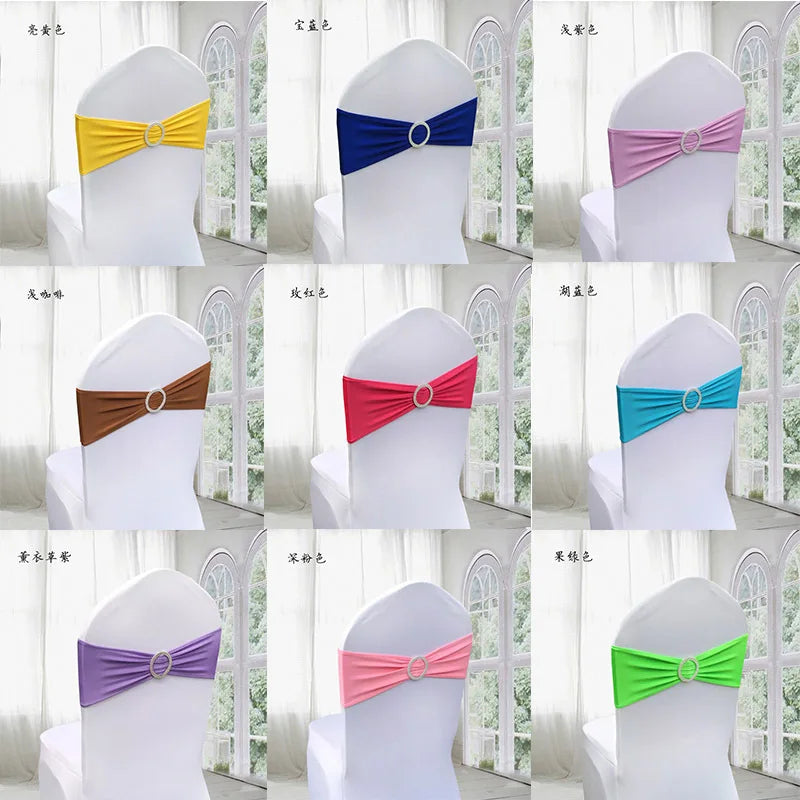 Custom Made Hotel Banquet Wedding Chair Back Flower butterfly Buckle Chair Cover for Decoration Wedding Supplies