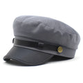 High Street Style Retro Breathable Tongue Hats Sun Octagonal Grey Beret Hat