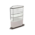 Vitrine Aluminum Center Showcase Glass Jewelry Display Cabinet Customizable Glass Display Counter Door Heavy Duty Display Stand