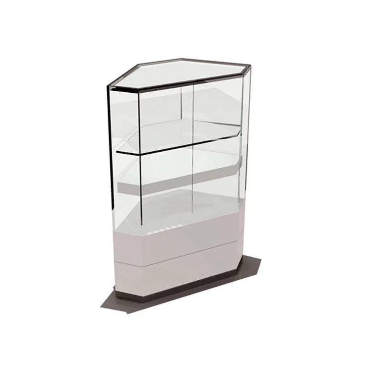 Vitrine Aluminum Center Showcase Glass Jewelry Display Cabinet Customizable Glass Display Counter Door Heavy Duty Display Stand