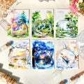 Travel Scenery Series Light Retro Handbook Collage Decorative Stickers 20 Stickers Per Pack
